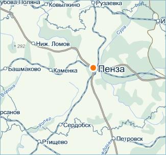 Карта Пенза